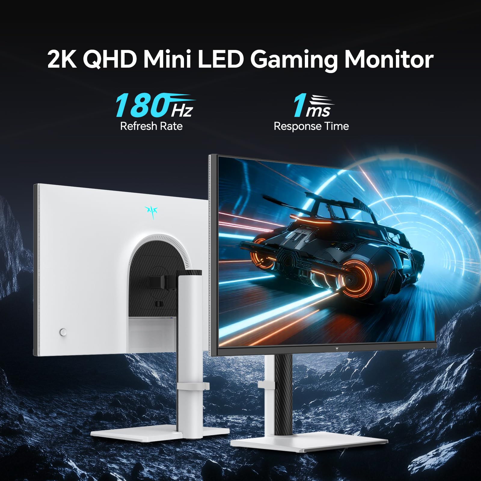 KTC Mini monitor QHD LED de 27 polegadas, monitor de PC para jogos