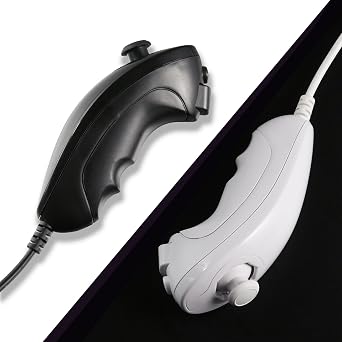 miadore 2 Pack Wii Nunchuck Controller, Nunchuk Controller Replacement Compatible for Wii Wii U Console