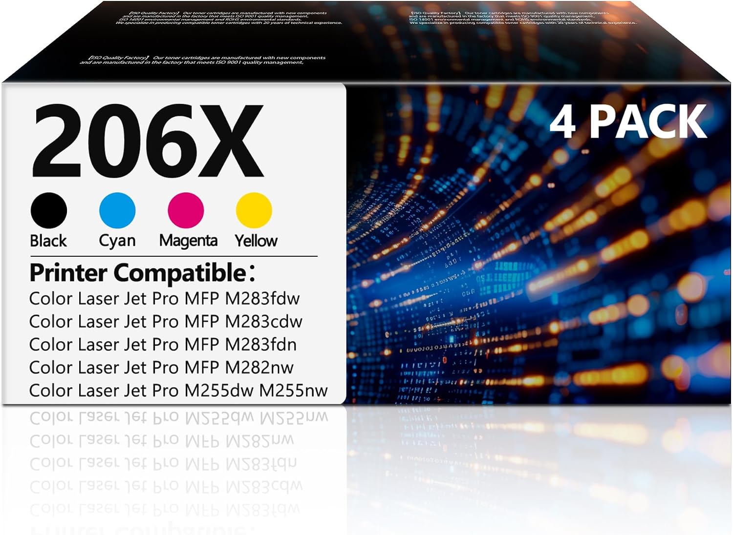 Amazon.com: Lamburee 206X 206A Toner Cartridges Set M283fdw M283cdw ...