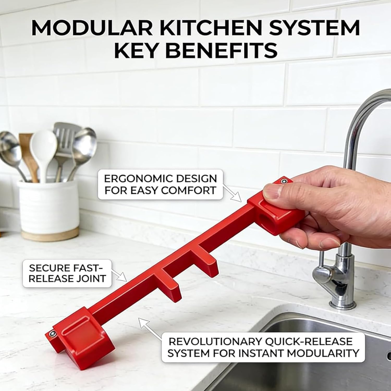 Universal Faucet Handle Lock for Double Sinks, Childproof Kitchen Sink Guard & Pet Proof Faucet Lever Lock, Prevent Water Flooding & Mess, No-Tool Installation Essential Safety for Toddlers(White*3)