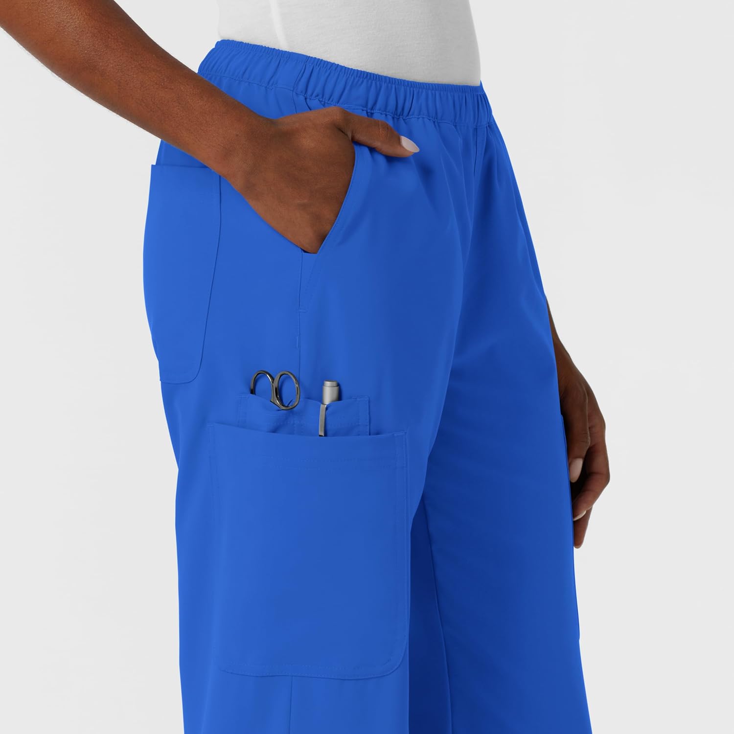 Wink NURTUR Scrubs for Women, Straight Leg Cargo Scrub Pant - Royal, XS - Image 10