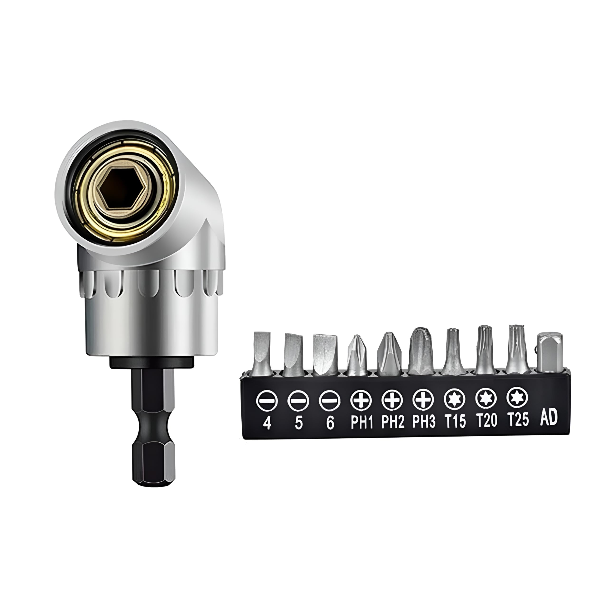 Right Angle Drill Adapter - Magnetic Bit Holder -1
