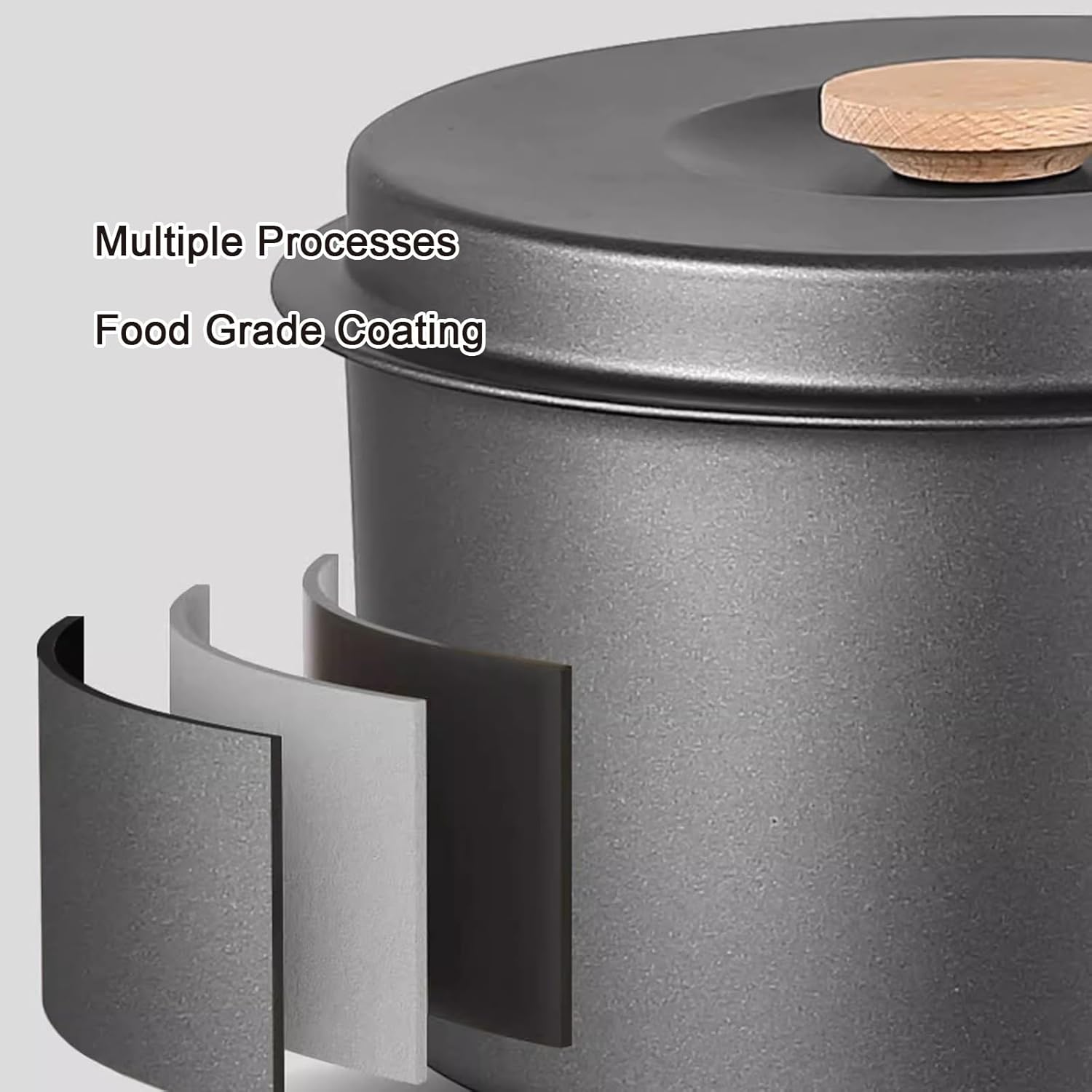 WHYATT Camp Cookware, Titanium Pot, Ultralight Portable Backpacking Pot with Lid and Foldable Handle, Camping for Outdoor Hiking Cooking