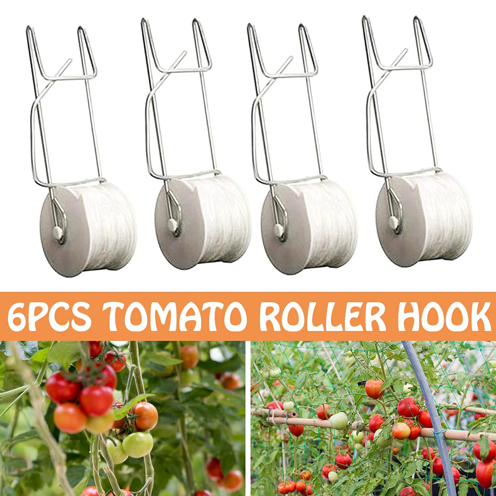 Tomaat Trellis Rolhaken, Tomatensteunhaken, Plantsteunclips, 6PCS