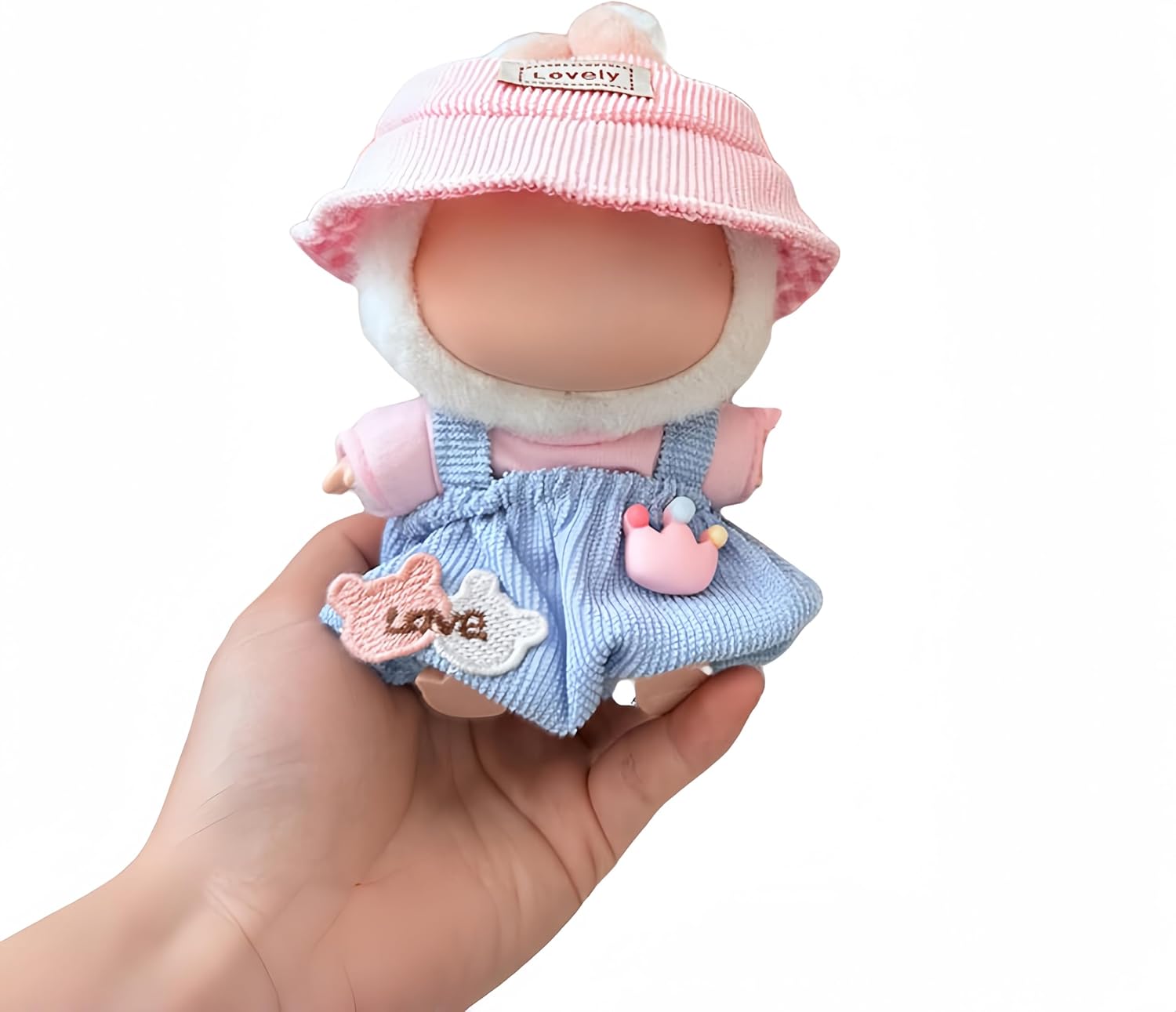 Evening Dresses Clothes for Labubu 17cm/6.7Inches Doll,2 Piece Set Bow Clothing Accessories,Boys and Girls Stylish Adorable Dolls Clothes Accessories (Doll Not Included)