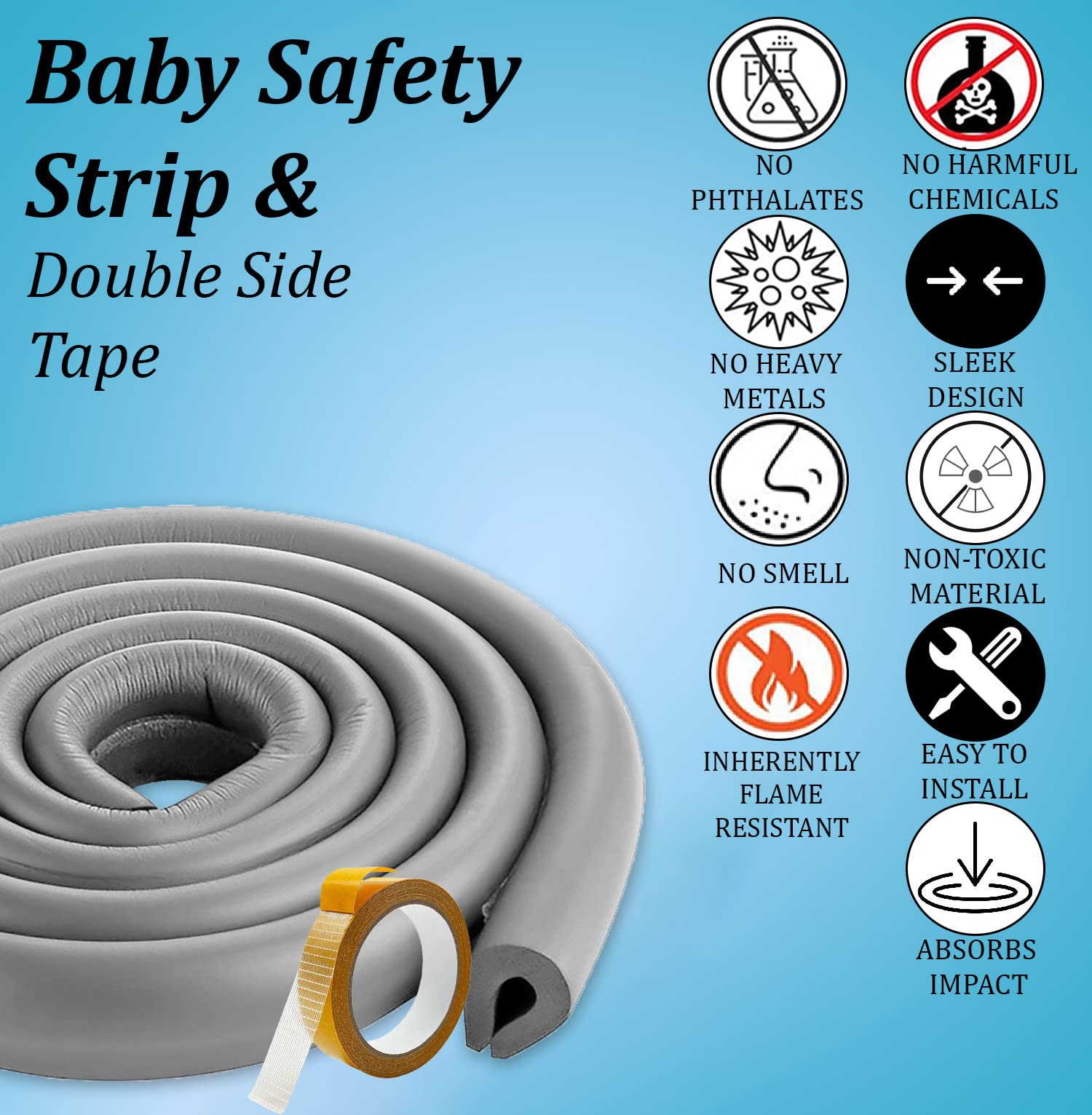 Safety Strip Guard Protector (UShape_Grey) 1