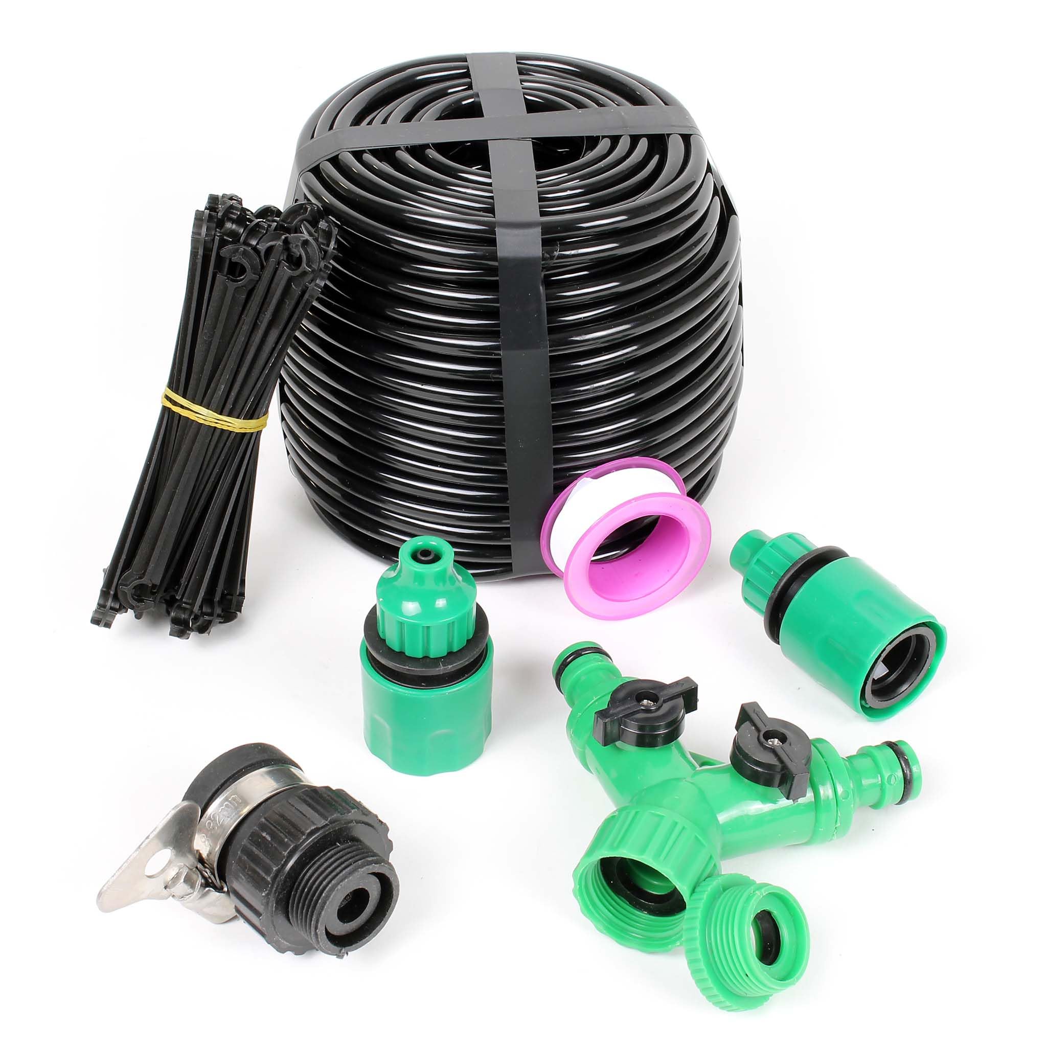 Sistema de riego automático micro 40m con manguera de riego por goteo para jardín con aspersor