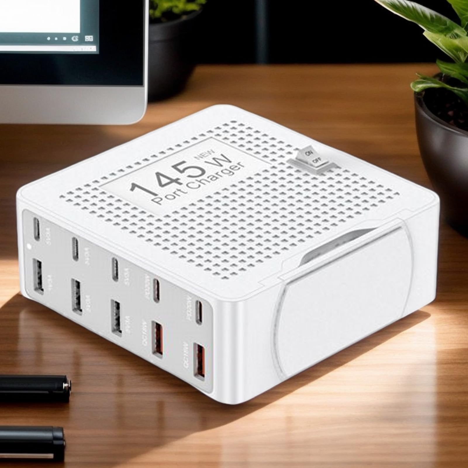 Ładowarka USB z Blokiem Ładowania Przenośna Ładowarka Do Laptopa Z Szybkim