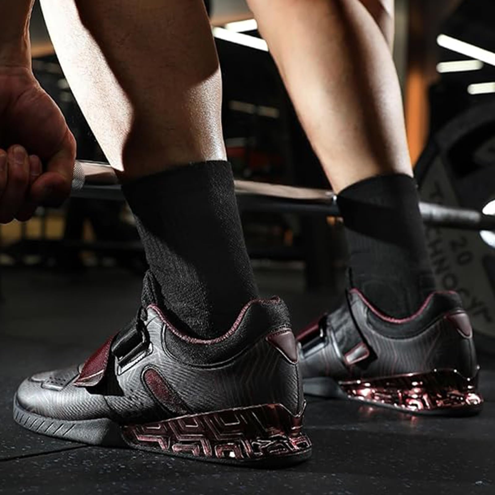 Zapatillas De Halterofilia para Hombre, Anchas, para Sentadillas Y Peso Muerto, Ideales Entrenamiento Funcional En Interiores