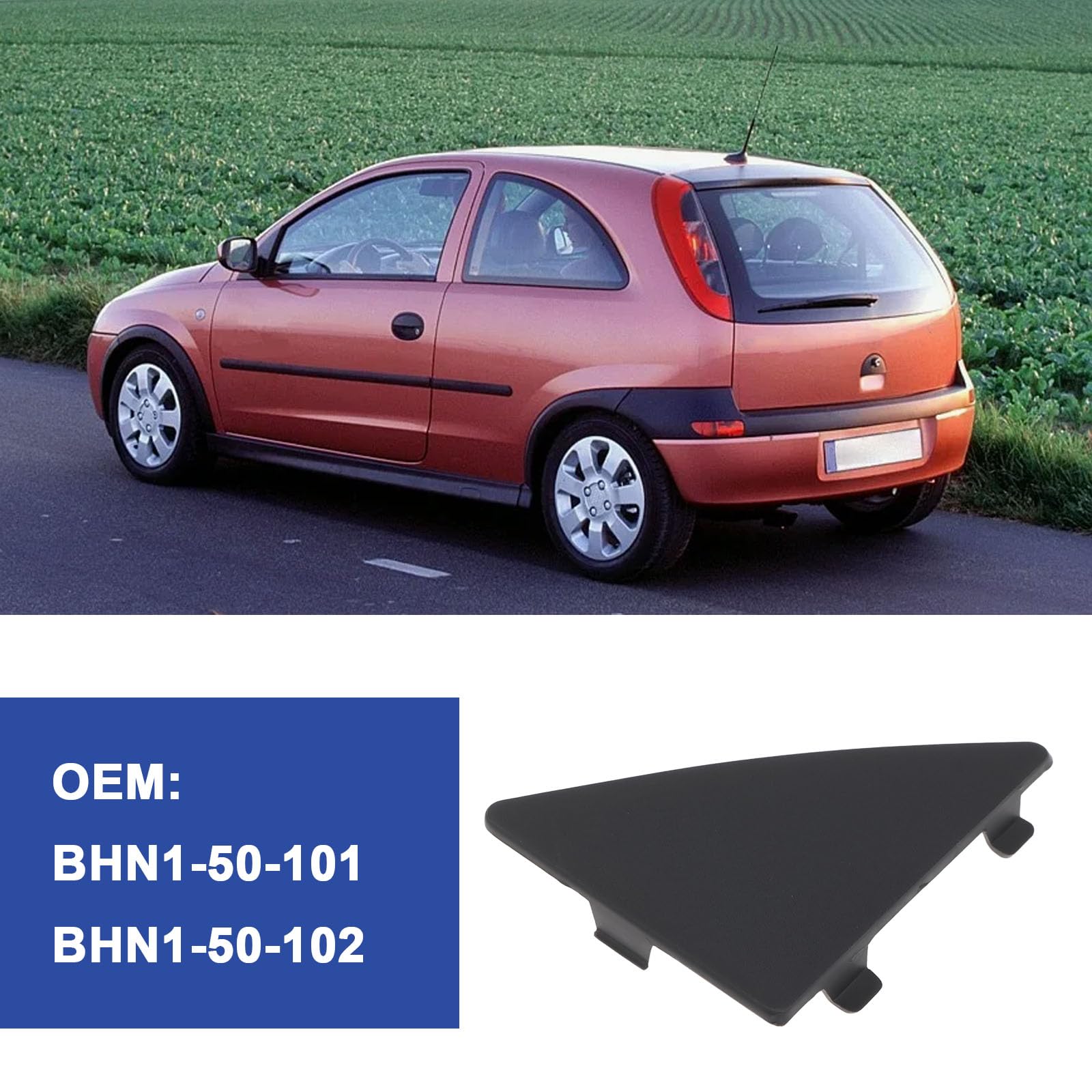 SG Store Para nakładek z hakiem holowniczym na przedni zderzak kompatybilny z Mazda 3 2014-2016 BHN1-50-101 102 ABS czarne wymienne osłony