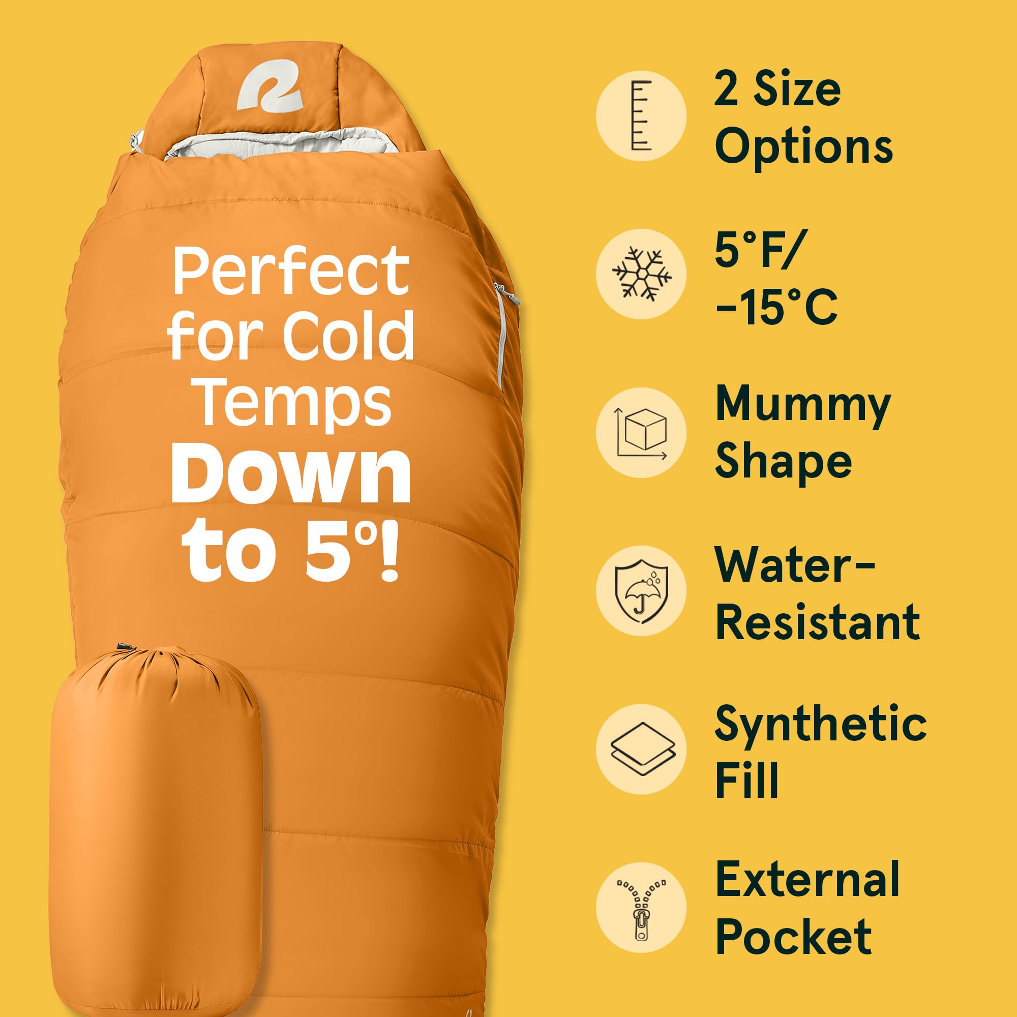 Amazon.com : Retrospec Dream 5 Mummy Sleeping Bag - Cold Weather