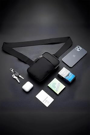 Av A Dos Unisex Black Waterproof Cross Strap Waist Shoulder Bag Chest Bodybag, Impertex Fabric, Cross Strap Bag, Chest Bag,