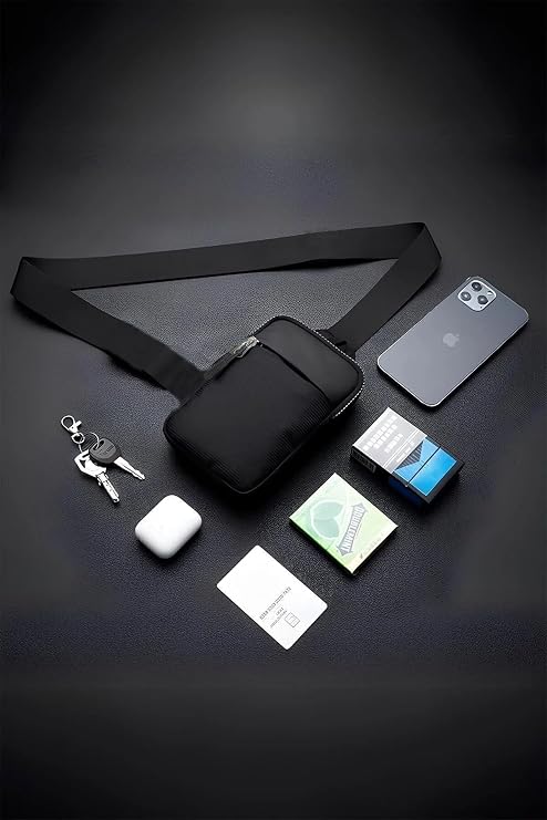 Av A Dos Unisex Black Waterproof Cross Strap Waist Shoulder Bag Chest Bodybag, Impertex Fabric, Cross Strap Bag, Chest Bag,