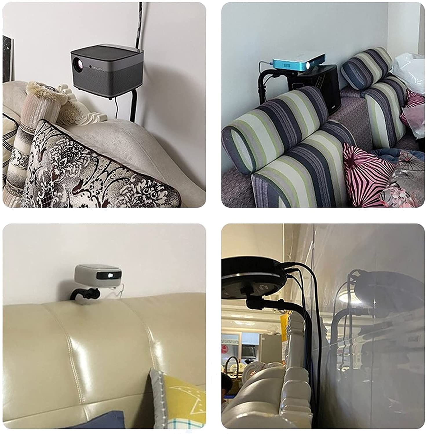 Soporte de proyector, Soporte de proyector multifunción, Altura Longitud Extensible de 33 a 55 Pulgadas Ajustable 360 ​​° ángulo Giratorio, Capacidad de rodamiento 5kg