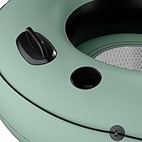 Vista 7 de Retrospec Siesta Float 48" Inflatable River Tube Heavy-Duty Water Float w/Backrest & Cup Holders 300 lbs Repair Kit Pool, Lake & River