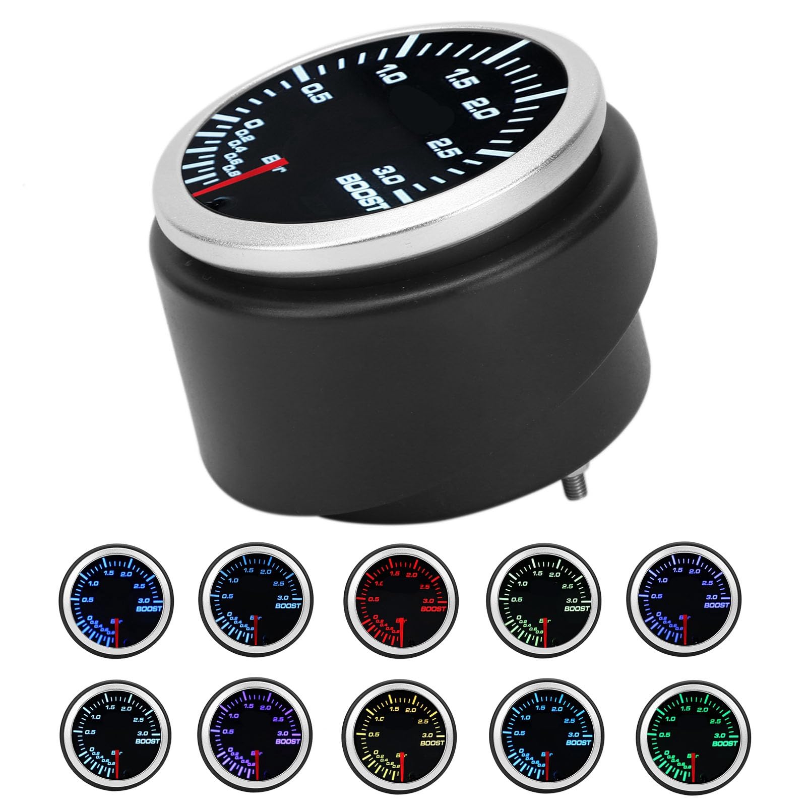 Wskaźnik Doładowania Turbo, 52mm Wskaźnik Doładowania 12 V z Czujnikiem do Uniwersalnego Samochodu 12 V