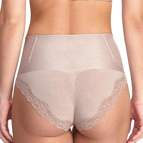 Miniatura 5 de PLIE - Bragas moldeadoras con purpurina para mujer, doble tela en la zona del vientre, aletas únicas que evitan que el producto se enrolle