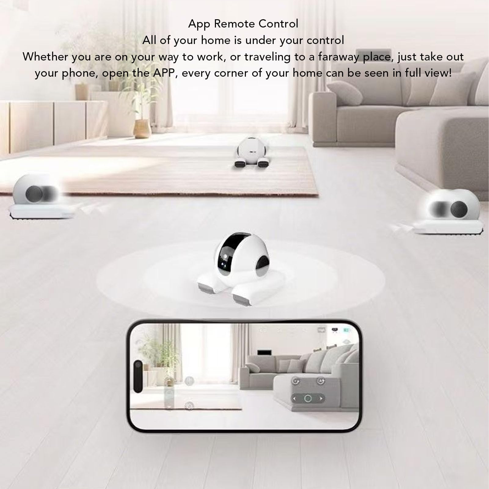 Cámara de vigilancia 360 ° WiFi -WiFi -Detección de movimiento 2 vías habla cámara portátil PET con App Burlarse de PET -Funciones para interiores