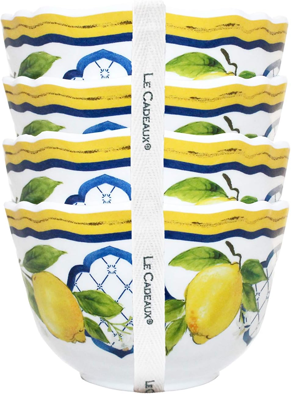 Le Cadeaux Melamine Dessert Bowl Set of 4, Palermo