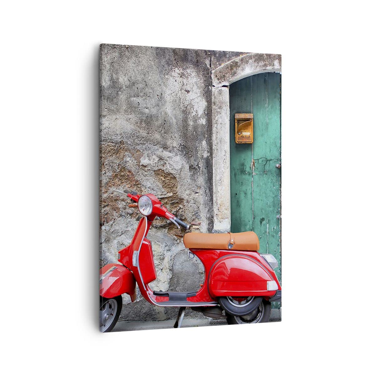 Lienzos Decorativos Scooter Calle Cuadro Sobre Lienzo Moderno 120x70cm