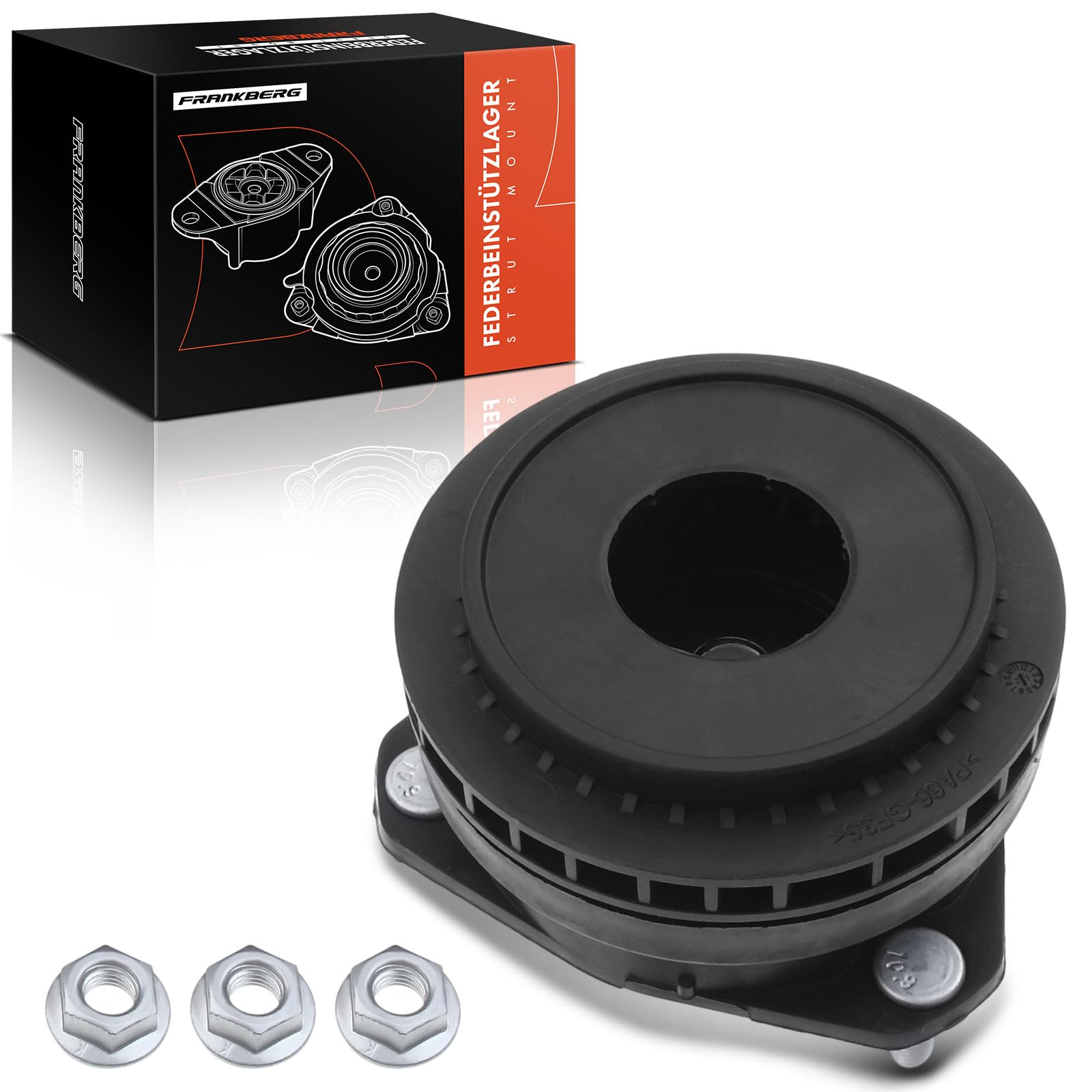 Frankberg Cojinete de domo Cojinete de soporte de amortiguador Delantero izquierdo o derecho Compatible con 2 DY Fiesta V JD JH Fusion JU Fiesta V Van Replace# 2S613K155AD