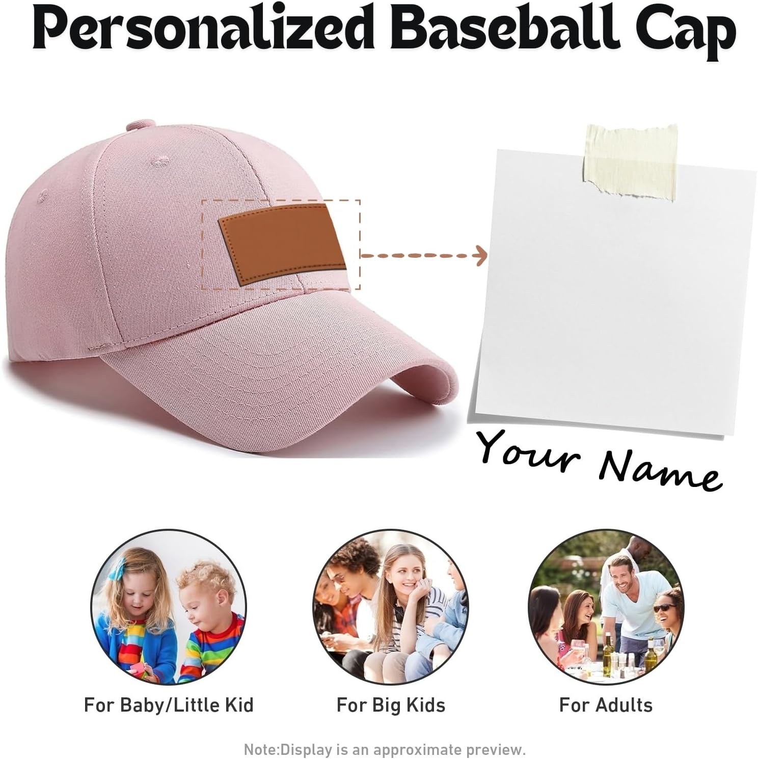 Personalized Baby Baseball Cap, Custom Toddler Baseball Hat Adjustable Snapback for Boys Girls Infant Baseball Cap - Image 7