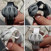 Vista 3 de NewFerU Clips de caída de cables de escritorio no adhesivos, soporte para cable de mesa, abrazadera de gestión de cables pequeña extraíble