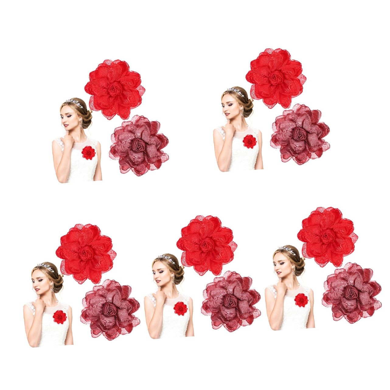 GALPADA Ramillete De Rosas Boutonniere De La Boda Alfileres De Flores Para La Ropa Accesorios De Mujer Broche De Rosa Ramillete De Novia Broches y Alfileres Para Mujer Satín