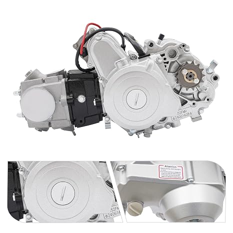 110cc 4-Stroke Engine Motor, Single Cylinder Air Cooled Engine Motor with Electric Start 2-Valve Auto Transmission Suitable for 50cc, 70cc, 90cc, 110cc ATV GO Karts 308-999003