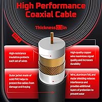 Vista 8 de PIBIDI Antena digital de TV HD, antena amplificada para ático/exterior, control remoto inalámbrico de rotación de 360 grados, 4K 1080P VHF UHF