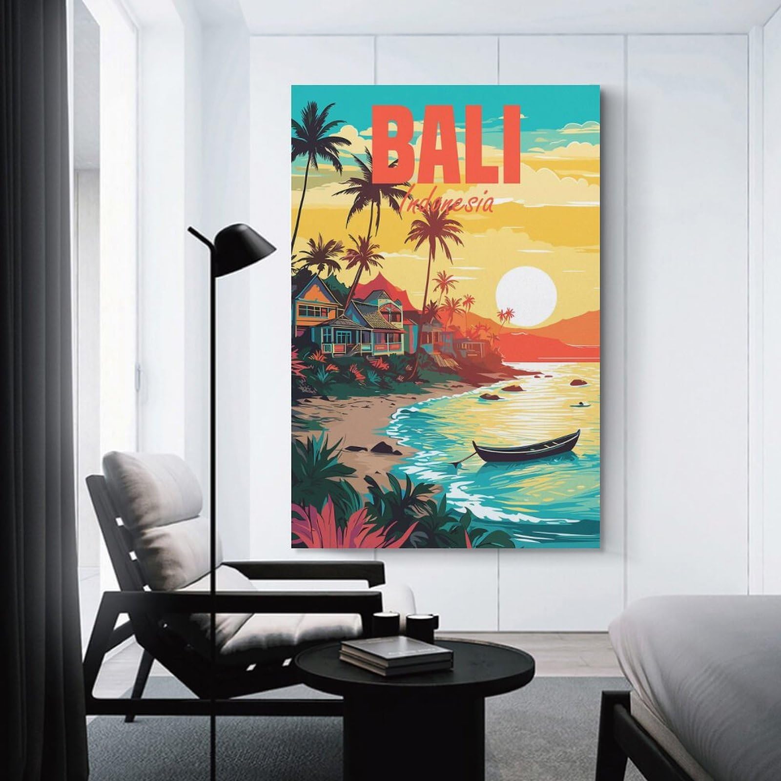 Junmoney Bali Indonesia Room Decor Wall Art 24x36inch(60x90cm), for Wall Displays, Bedrooms Or Room Updates, Ideal for Building A Coordinated Art Wall