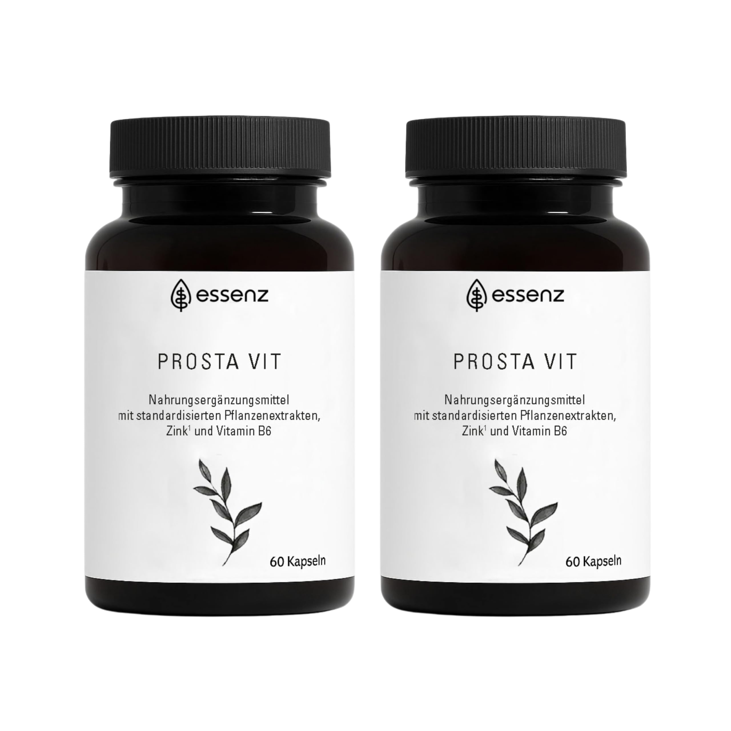 ESSENZ - Prosta Vit 2x60 Kapseln - Natürliche Prosta Vit Kapseln mit Kürbiskern-, Sägepalm- & Brennnesselwurzelextrakt. Zur Förderung des Wohlbefindens
