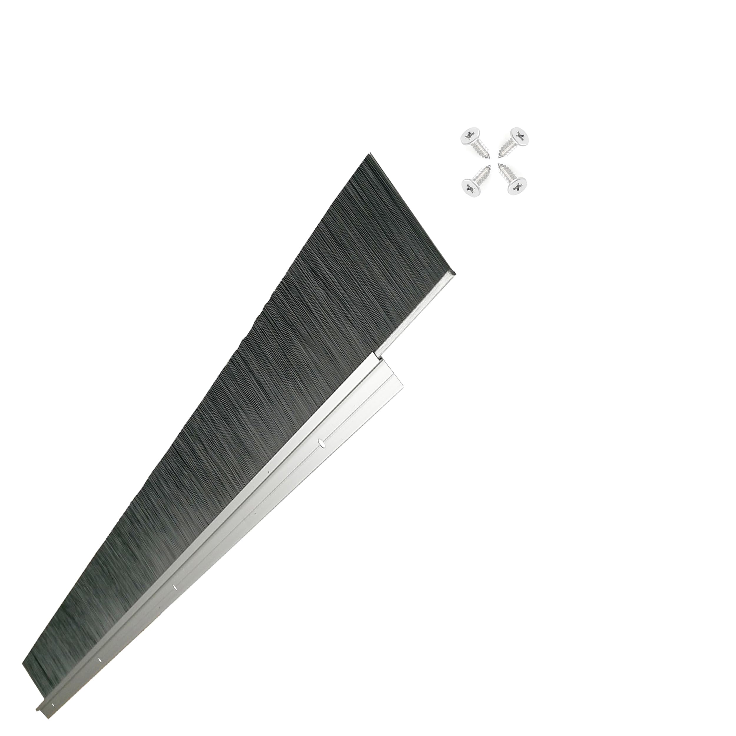 4 Sets x 39.37 Inches Net Hair 2.75 Inches Wide Door Brush Sweeps Seal Garage Roll Up Door Brush Sweep Durable Easy Mounting for Exterior Doors (4 Sets, 2.75 Inches)