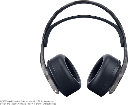 Sony Playstation Pulse 3D Gaming Wireless Over Ear Headset/Headphone Gray Camouflage with Mic, Dual Noise-Cancellation Mic, 3.5mm Jack, Tempest 3D…