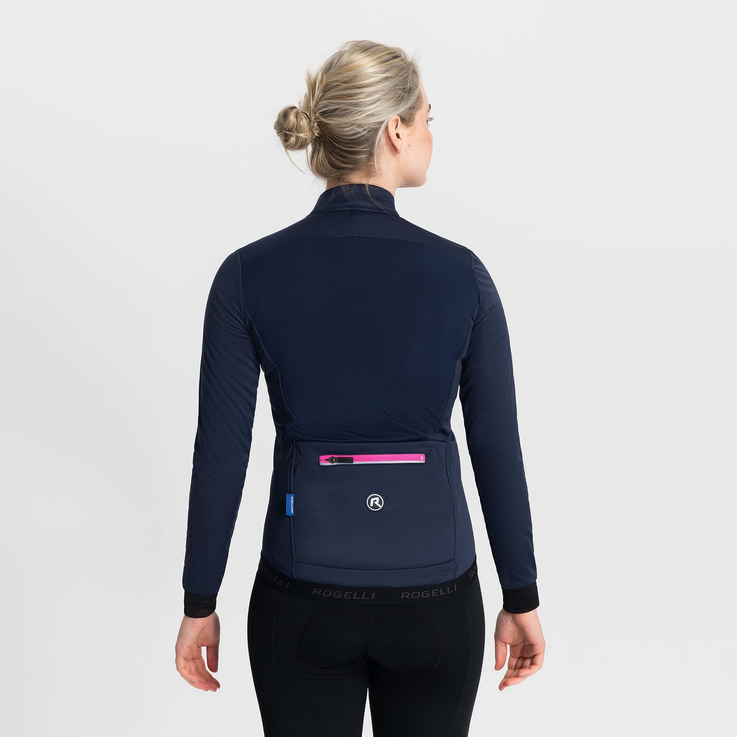 Rogelli Pesara Veste Velo Hiver Femme, Bleu/Rose, Taille M