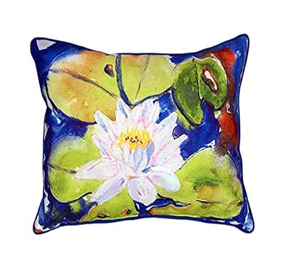 Betsy Drake Lily Pad Flower Indoor/Outdoor Pillow, 20" x 24"