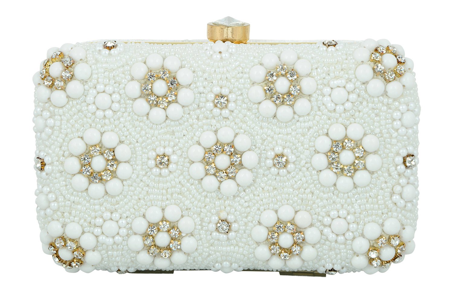 TOOBA Handicraft Hand Embroidered Box Clutch Bag Purse for Bridal, Casual, Wedding (B01KUZ2458) Amazon Price History, Amazon Price Tracker