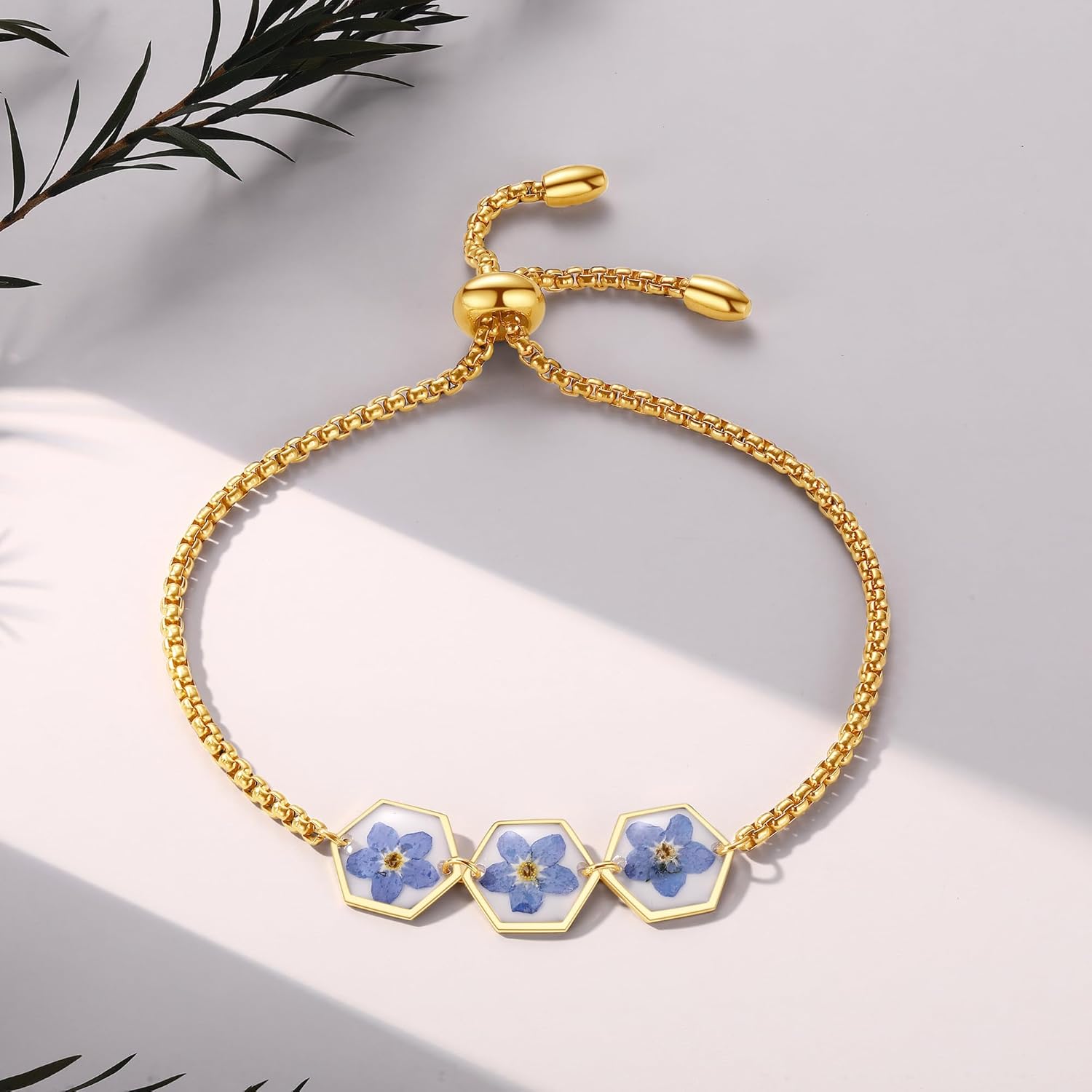 AUNTESIGN Forget-Me-Not Friendship Bracelets | Friendship Jewelry Gifts for Women Bestie | Galentines Valentines Birthday Mothers Day Christmas Graduation Gift