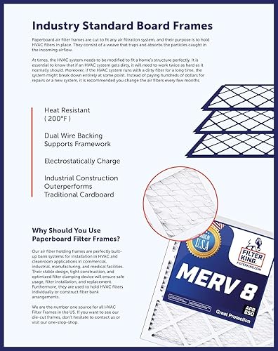 Miniatura 5 de 28x17.5x1 Air Filter (4 Pack)  Furnace Filter MERV 8 Filter King