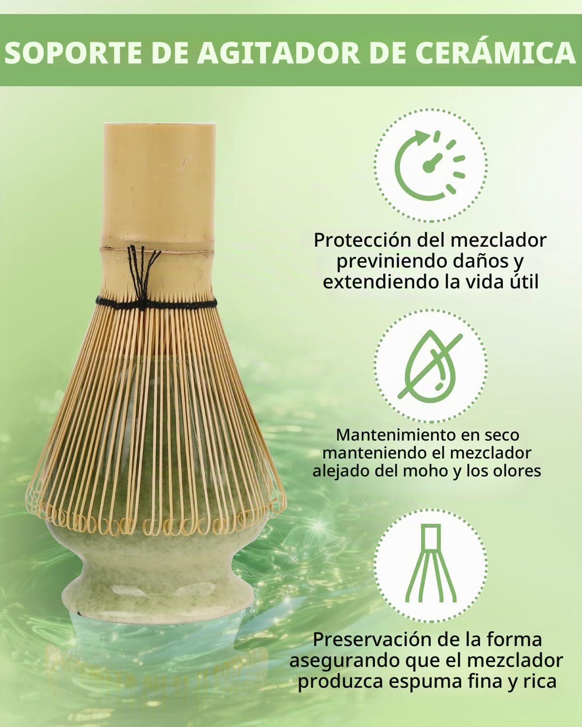 Matcha Kit, 5 Piezas Juego de té Matcha japonés, Cuenco Matcha, Cuchara Tradicional, Contenedor Matcha, Kit de Ceremonia de Matcha Hecho a Mano Para Ceremonia de té japonés Tradicional