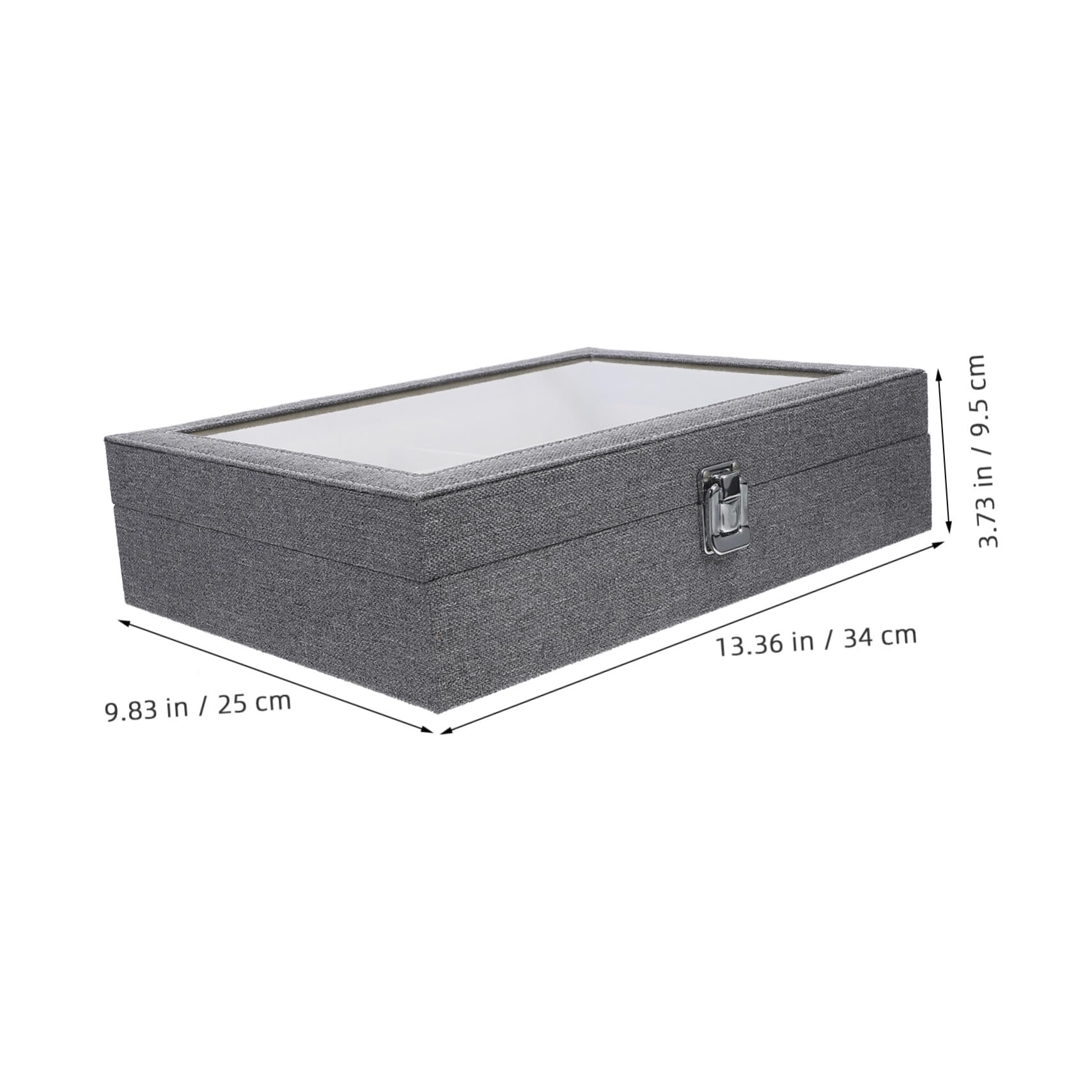 Garneck Sonnenbrillen Organizer Fächer Aufbewahrungsbox Staubdicht Stoff Brillenhalter für Zuhause und Geschäft Robustes Material Transparentes Deckel Display für Sonnenbrillen und Eyewear