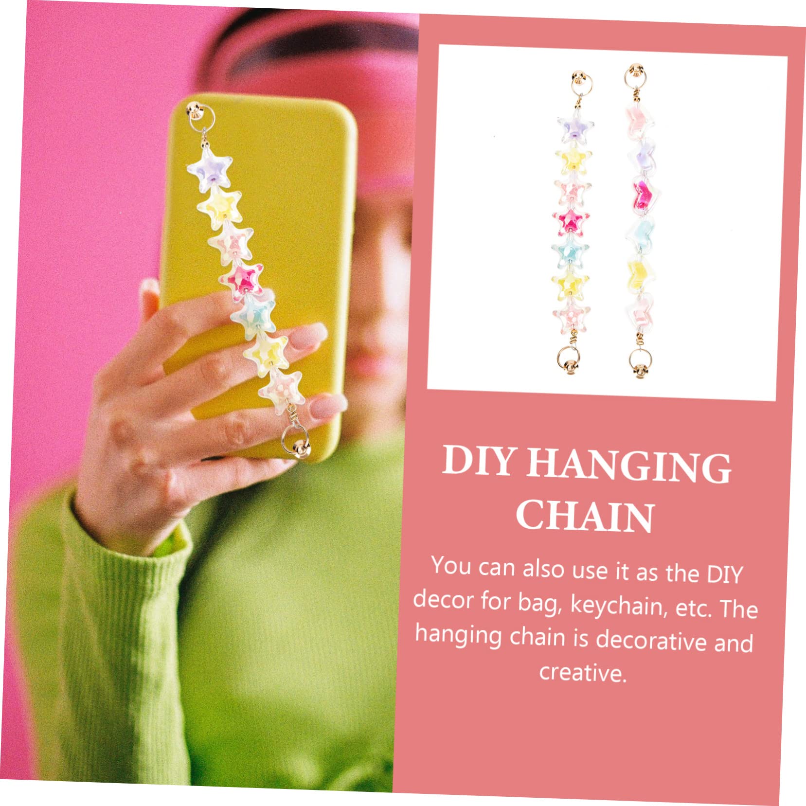 jojofuny 10piezas Cadenas Para Fundas De Teléfono Forma De y Accesorios Para Decoración De Móviles Cadenas Colgantes