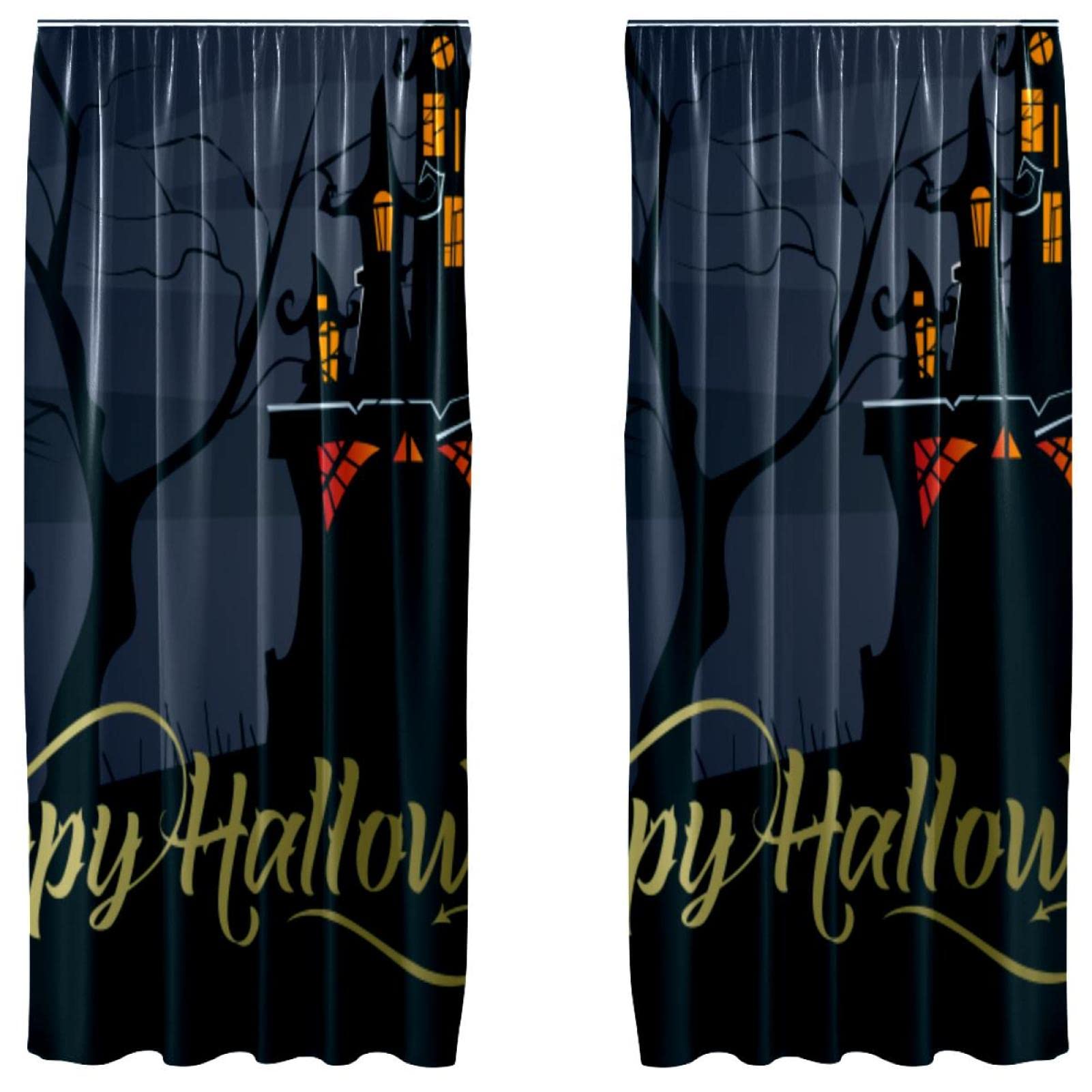 Rideaux occultants Halloween pour décorer le salon en automne