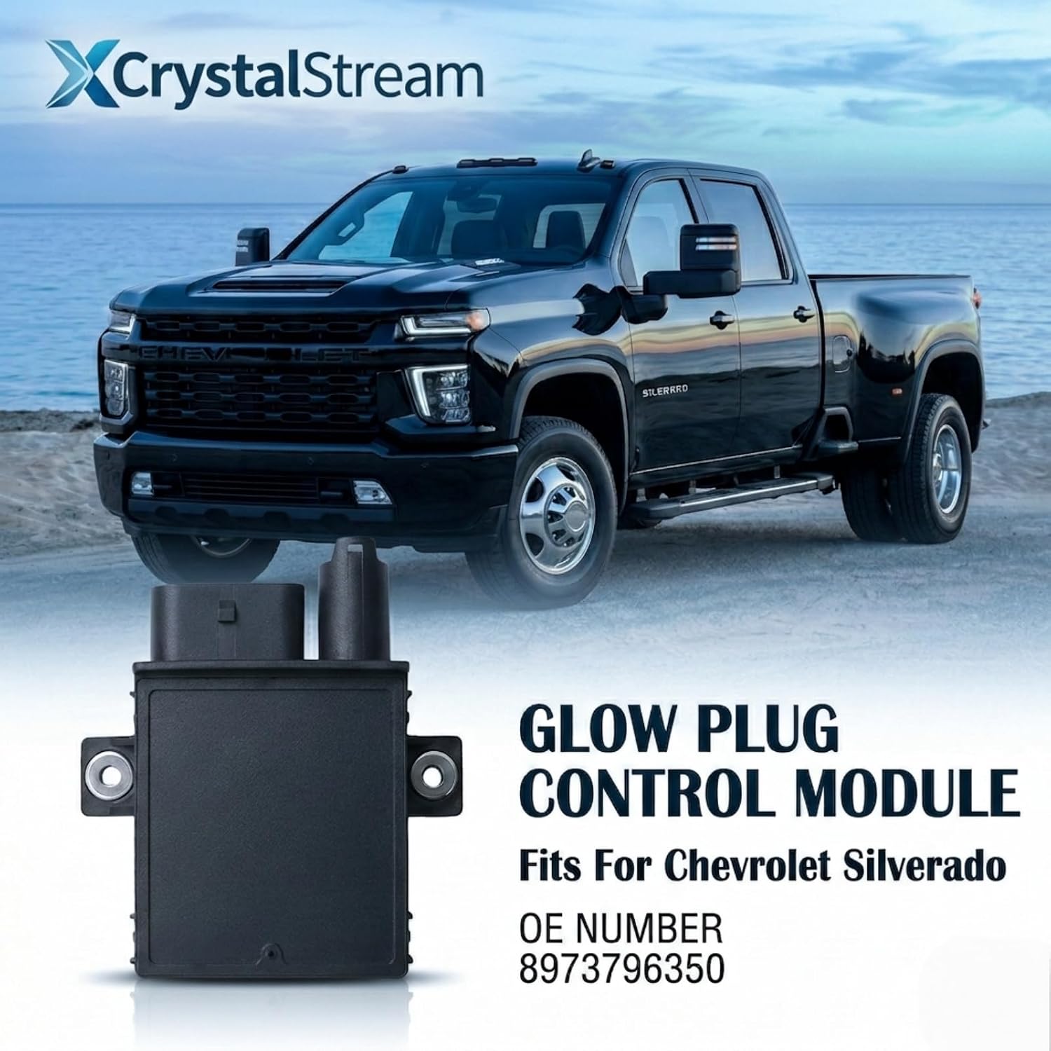8973796350 Glow Plug Control Module for 2004-05 Chevy GMC 6.6L LLY | For 04-05 Silverado Sierra 2500HD 3500HD 6.6L LLY; replaces 8973796350, 0000984143 glow plug controller