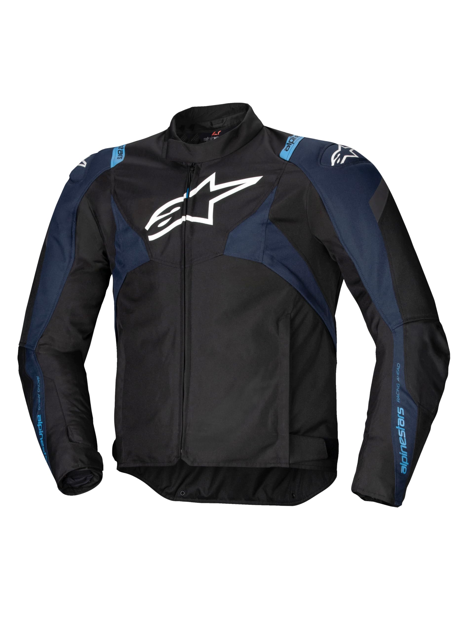 Alpinestars Men's Black Dark Blue Blithe Bl T-Jaws V4 Motorcycle Jacket, Waterproof Textile Jacket With Protectors, Xxl