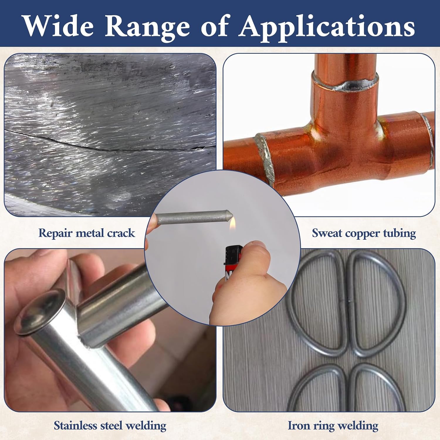 60 Pcs Low Temperature Universal Welding Rod Aluminum Brazing Welding Rods Easy Melt Welding Rods Stick Welding Rod Welding Tools for Aluminum Stainless Steel Iron Alloy Beginner Pro-Frien