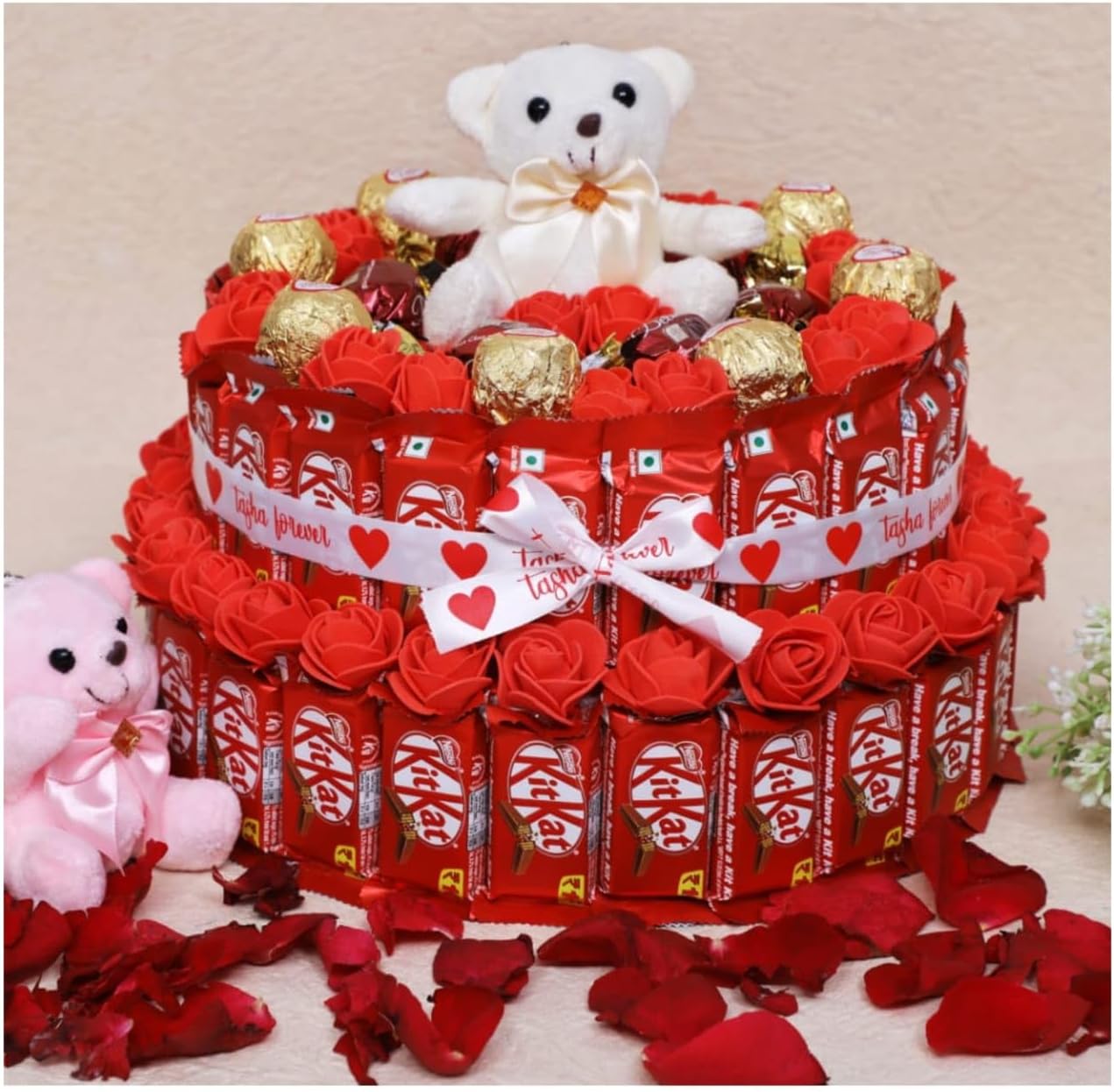 Tasha Forever | Gift Hamper For Birthday, Anniversary, Valentine's day | 46 Chocolates, 14 Mini Chocolates with love card |