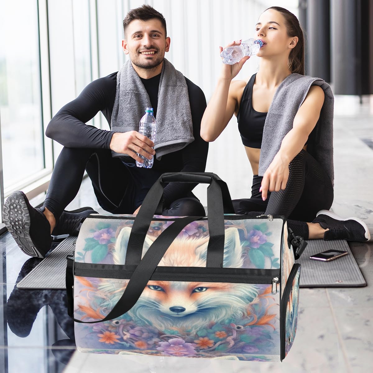 Personalisierte Sporttasche für Jungen und Herren, individuelle Sport-Reisetasche mit Schuhfach, maßgeschneiderte Mädchen-Tanztasche, Wochenend-Übernachtungstasche für Frauen und Kinder,