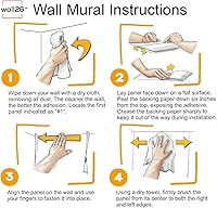 Vista 6 de wall26 Adhesivo de pared extraíble/mural de pared, vista de ventana, rústico, cielo nublado, árbol, lago, reflejo de naturaleza, desierto