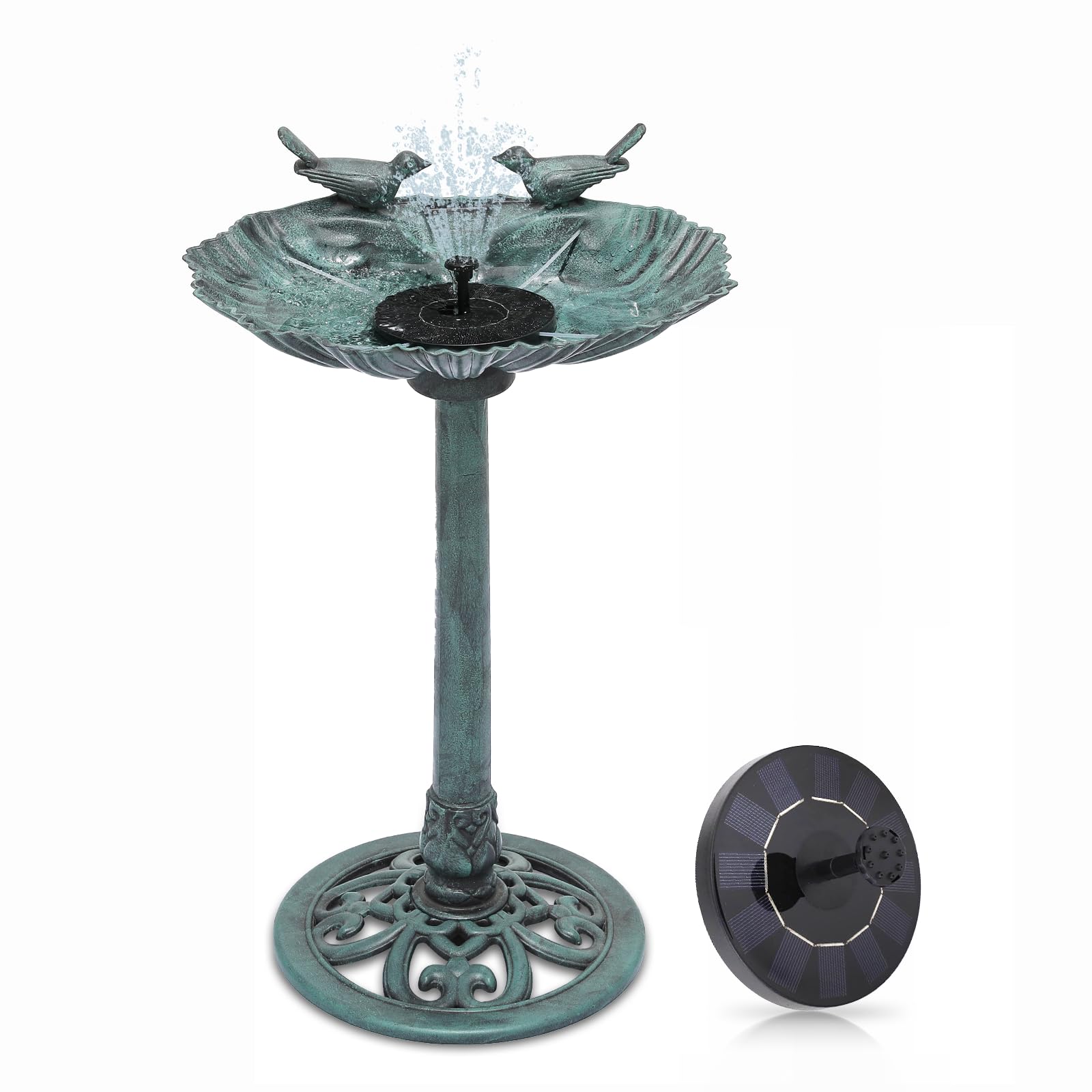 Magshion 31.5 Bird Bath and Solar Pond Fountain